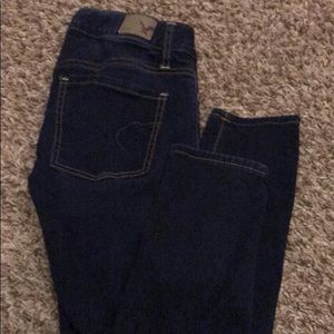 Dark wash skinny crop american eagle jeans